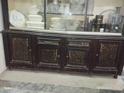 wooden glass showcase in best condition
