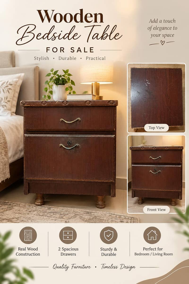 Wooden Side Table 0