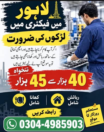 Factory Job in lahore