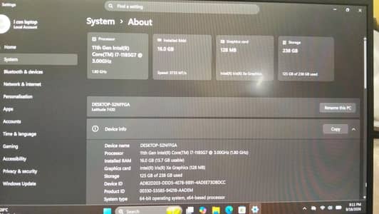 dell 11th generation i7 laptop