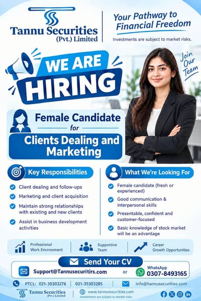 We Hiring female Candidate