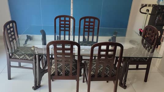 Elegant Glass Dining Table Set for Sale