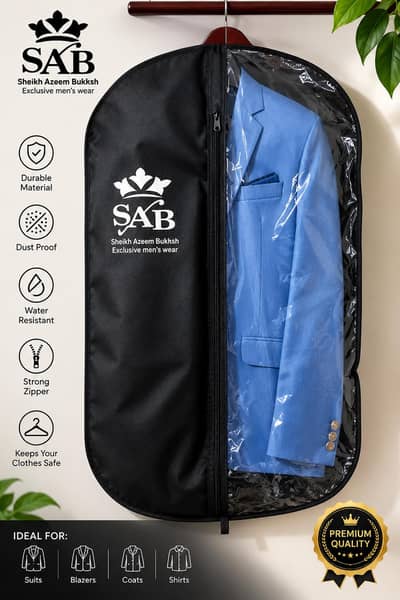 Premium Light Blue 3-Piece Men’s Suit – Brand New With Original Cover