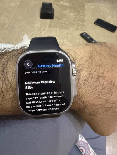 Apple ultra titanium 49mm battery health 89%