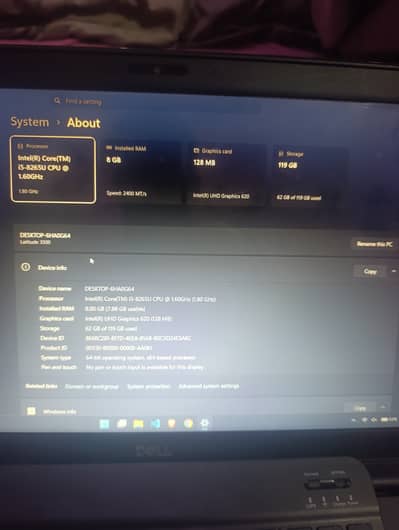 Dell Latitude 3500 Core i5 8th Gen, 8GB RAM, 128GB SSD