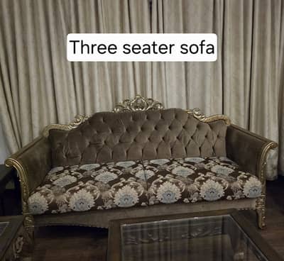 fiveSeater Sofa Set with Center Table, Side Tables & 2 Chairs for sale