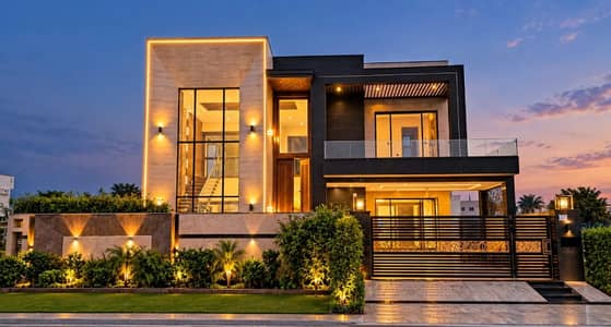 One Kanal Brand New Luxury Ultra-Modern Design Most Beautiful Facing Park Bungalow 2 Servant Quarter In Basement For Sale At Prime Location Of DHA Lahore Near To Park Masjid & Commercial Market.