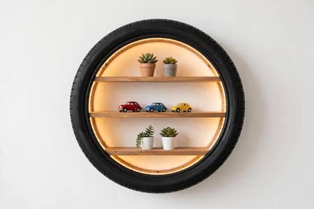 Wall Hanging Shelf with LED Light - Home Decoration Rack