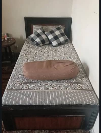 Single Bed Used With Mattress Molty Foam