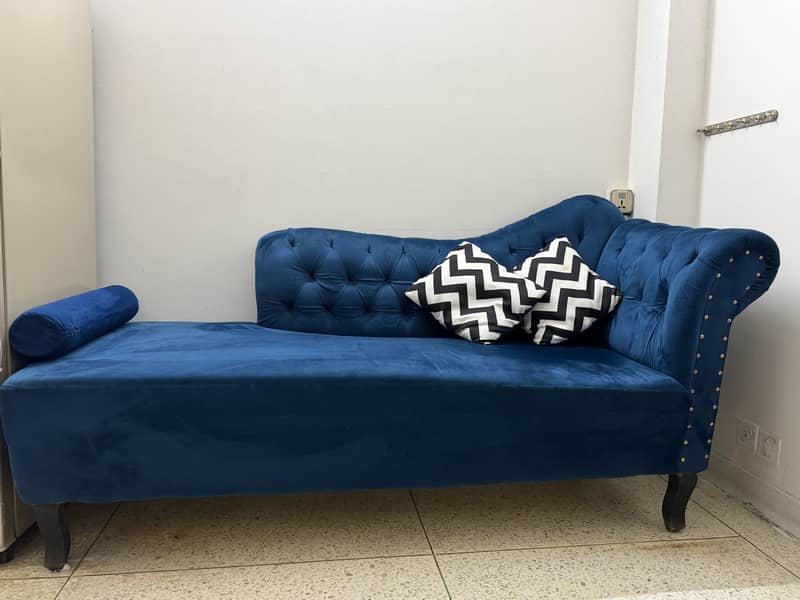 Royal blue sofa 0