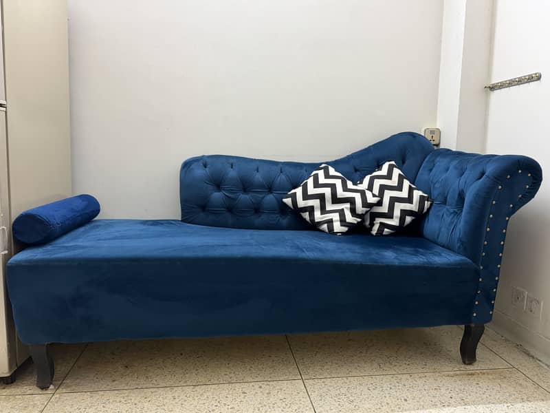 Royal blue sofa 1