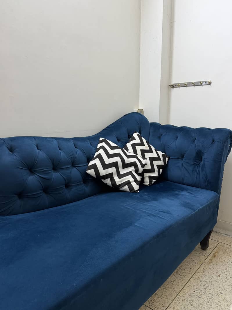 Royal blue sofa 2