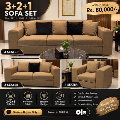 Title: 3+2+1 Sofa Set for Sale – Like New Condition