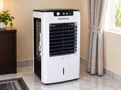 West point room cooler with remote and water ,gel cooling bottles