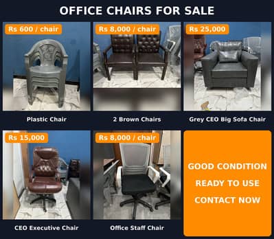 Office Staff Chairs 10/10 condition