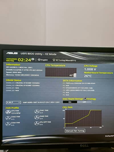 i7 4th 16 gb gaming ram z 97 board 500 supply 24 inch lcd full pc