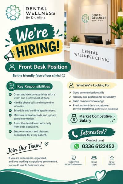 front desk and patient manager