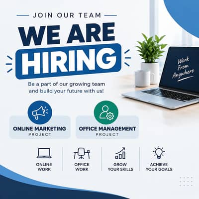 URGENT HIRING MALE OR FEMALE LOCATION AT LAHORE