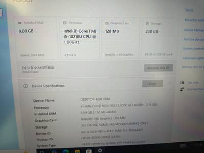 Lenovo i5 10th Generation 8 256