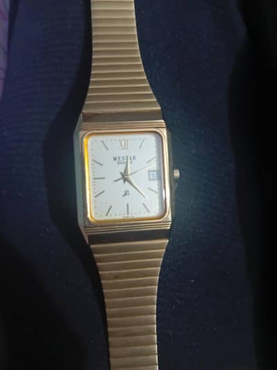 Westar Swiss Quartz Watch – 18K Gold Plated