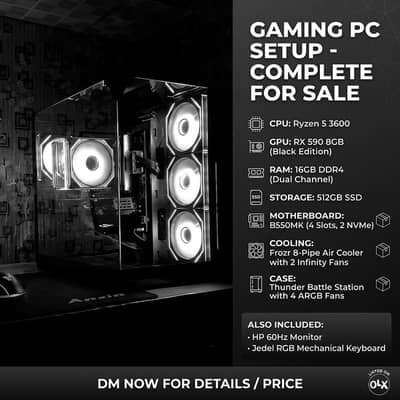 Gaming PC Ryzen 5 3600 | RX 590 8GB | 16GB RAM | 512GB SSD