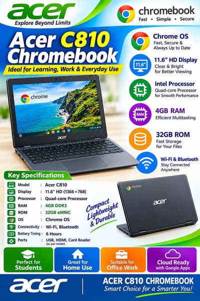 ACER C810 13 inch 4/32 in only 10000