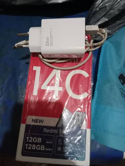 Xiaomi Redmi 14C 6gb 128gb with box and 33 watt fast charger