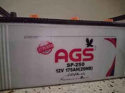 AGS SP 250 12V 175 AH with 27 plates with Box in mint condition