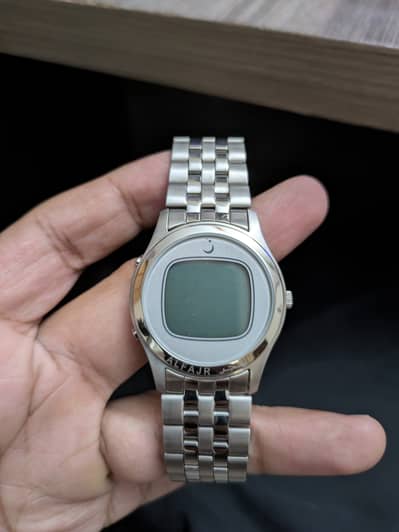 Original ALFAJR Digital Prayer Watch – Stainless Steel | Silver | Isla