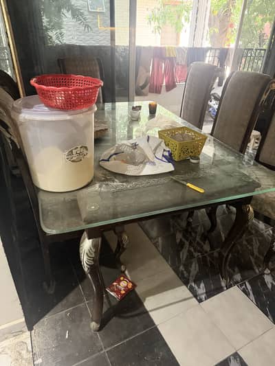 6 chair dinning table used