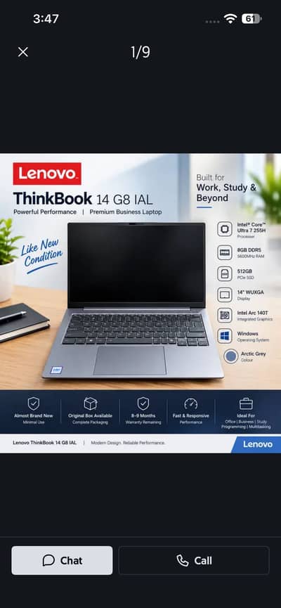 Lenovo ThinkBook 14 G8 IAL – Brand New Box Pack Laptop