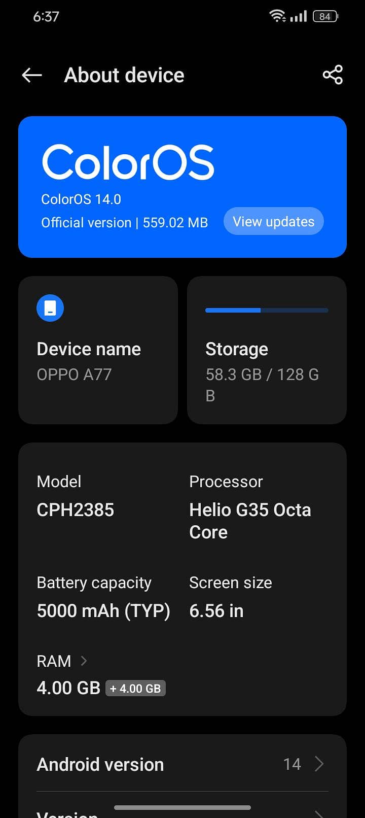 OPPO A77 2
