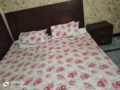 wooden bed
