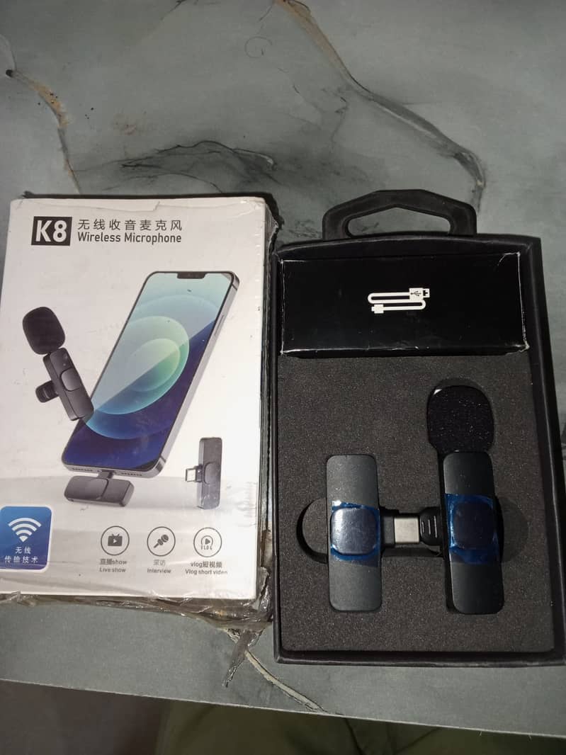 K8 Wireless Microphone for Android/IOS/Windows/Mac  | Complete Box 2