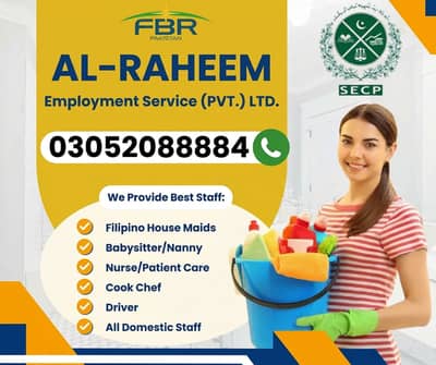 House maids , Couple, Baby Sitter , Chef , Cook , Patient Care ,Nurse