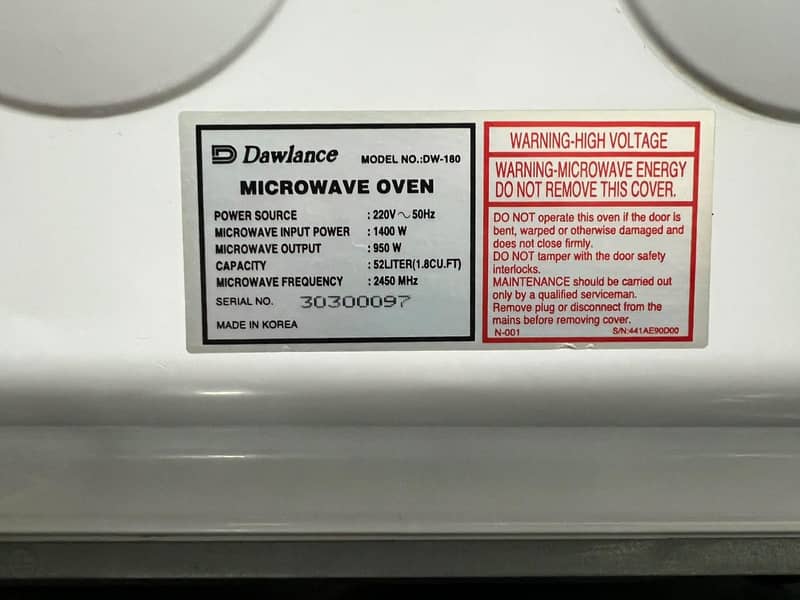 Dawlance microwave 7