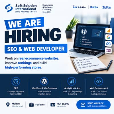 SEO & Website Developer (On-site, Multan)