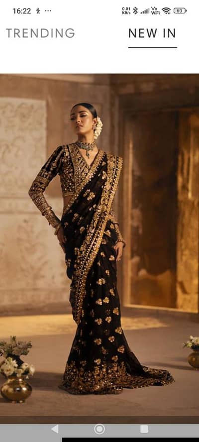 beautiful black sari