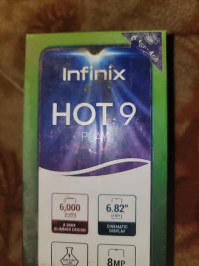 Infinix Hot 9 Play 4/64 with box 2 days battery