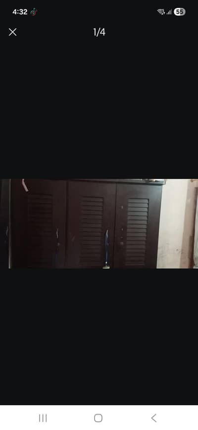 Bed and cubboard