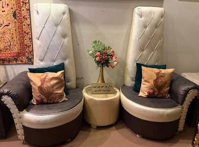 2 Coffee Chairs with 1 round table