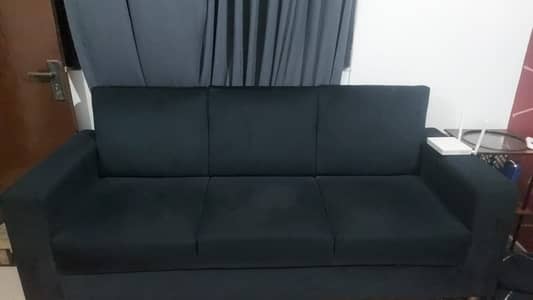 Black sofa 3 seater with cushion