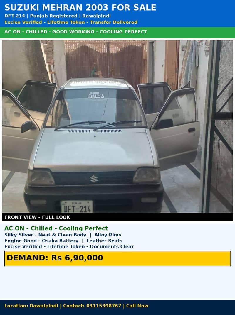 Suzuki Mehran VX 2003 1