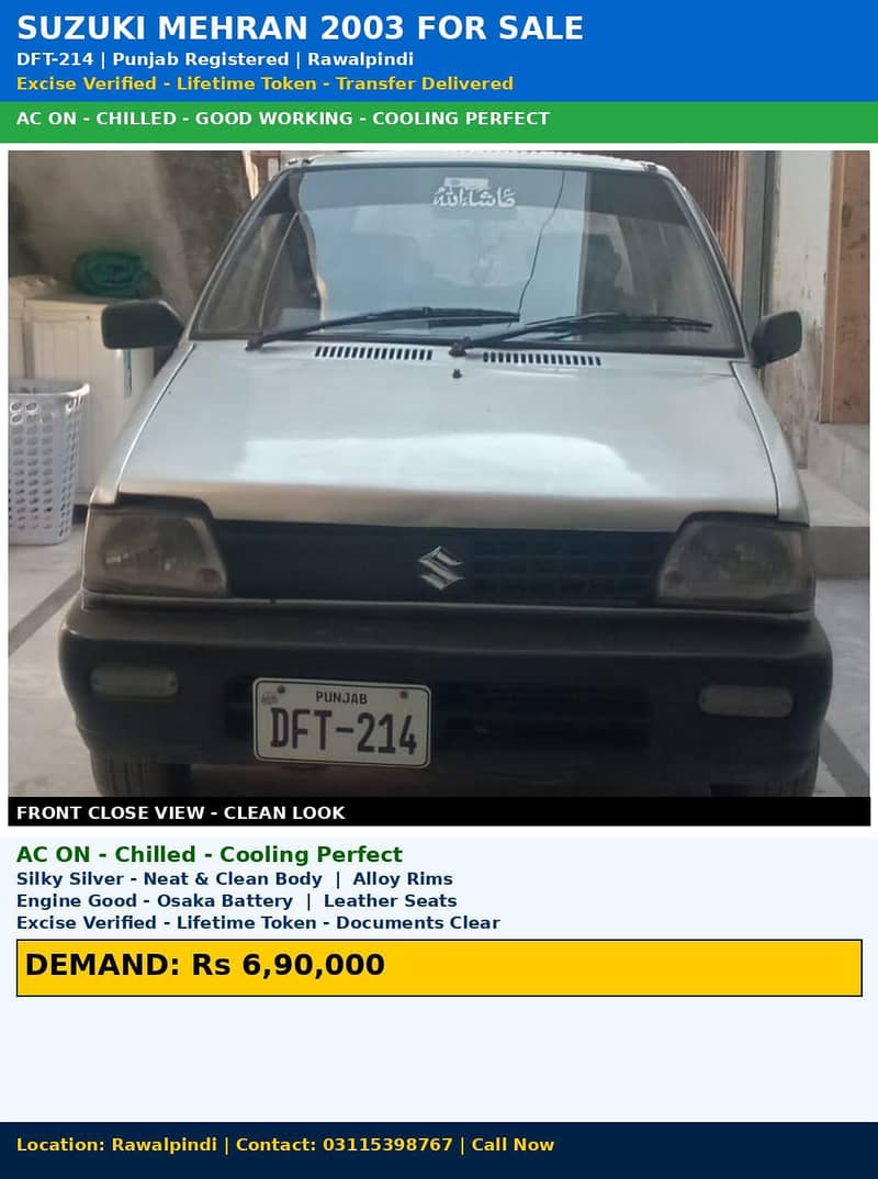 Suzuki Mehran VX 2003 2
