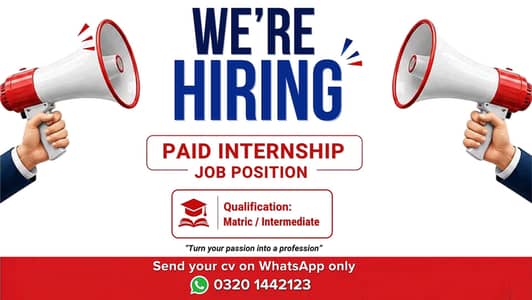 Ecommerce / Paid Internship / Customer Support / Male, Female