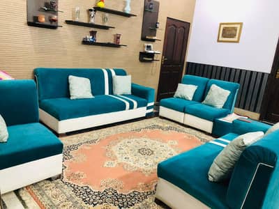 Turquoise 8-Seater Sofa Set