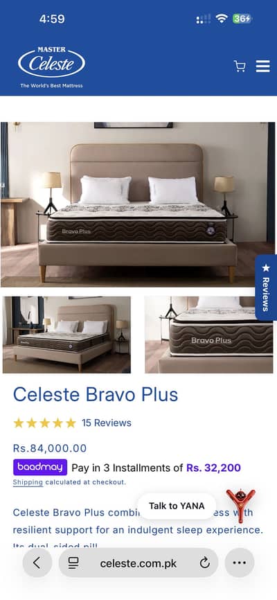 master celeste bravo plus spring mattress