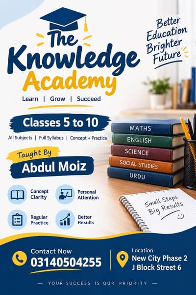 Home Tuition / Academy Classes 5 to 10 - The Knowledge Academy