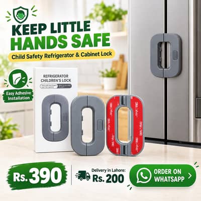 Child Safety Lock for Fridge & Cabinet - Baby Proof Refrigerator Lock