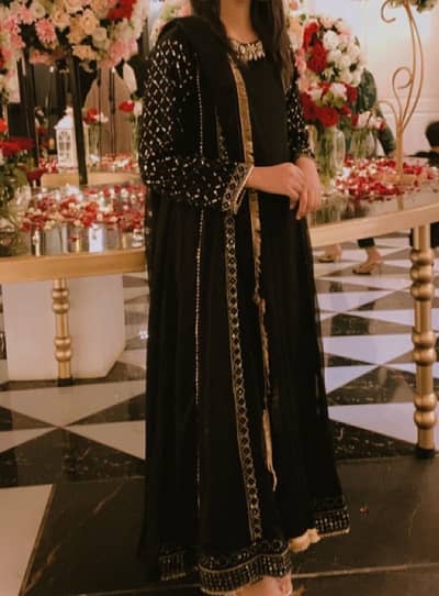 Black maxi / frock for sale - wedding or party wear